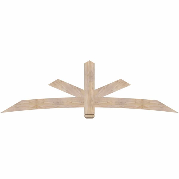 Ekena Millwork Alberta Smooth Timber Gable Bracket, Douglas Fir, 96"W x 28"H x 3 1/2"D x 5 1/2"F, 7/12 Pitch GBW096X28X0406ALB00SDF - main